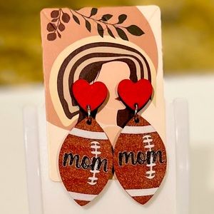 FOOTBALL MOM EARRINGS DROP/DANGLE